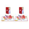 Pop-Up Grußkarten 3D Floral Flamingo Pop-Up Karte Geburtstagskarte Geschenkkarten für Valentinstag Abschluss Jubiläum