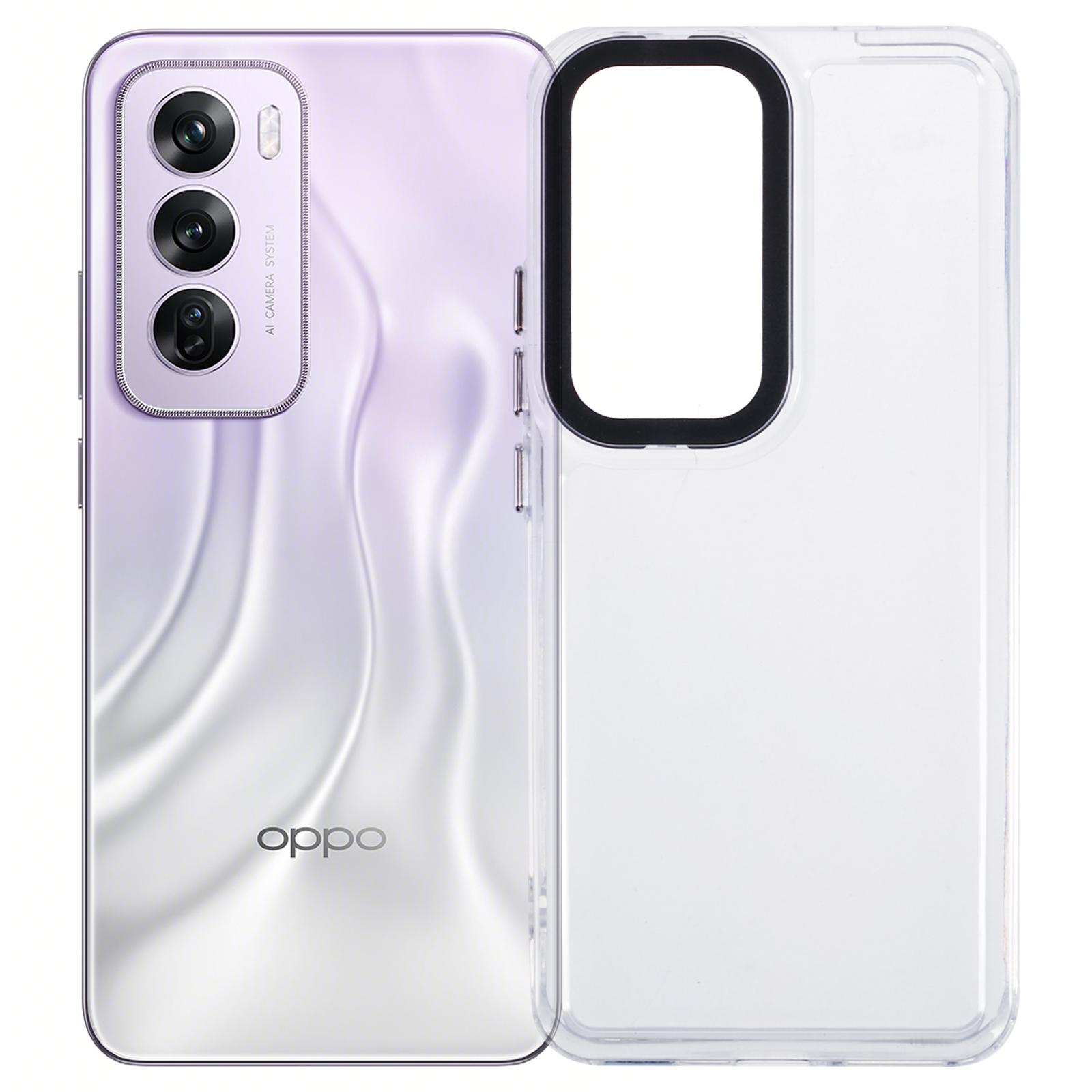 

For Oppo Reno12 Pro 5G (Global) Clear Phone Case PC+TPU Hybrid Back Cover Transparent