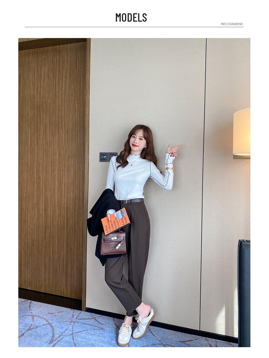 

Женский облегающий топ с длинным рукавом и оборками, двусторонней носки - Коллекция Осень/Зима 2025 L (40-60 kg)