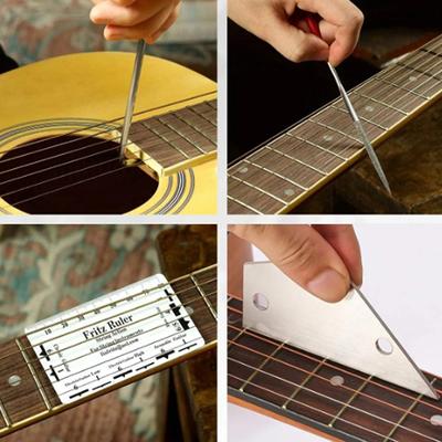 Taşıma Çantasıyla 25 Adet Gitar Alet Seti Tamir Bakım Aletleri Tel Hareket Cetveli Lutçu Dosyası Gitar Köprü Pimleri Gitar Ukulele