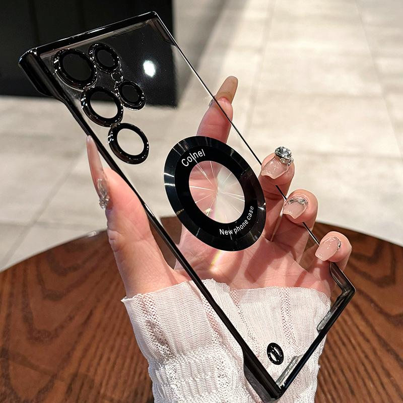 Samsung S25 Ultra Thin Electroplated Frameless Mobile Phone Case S24ultra Magnetic S23 Heat Dissipation and Breathable Case