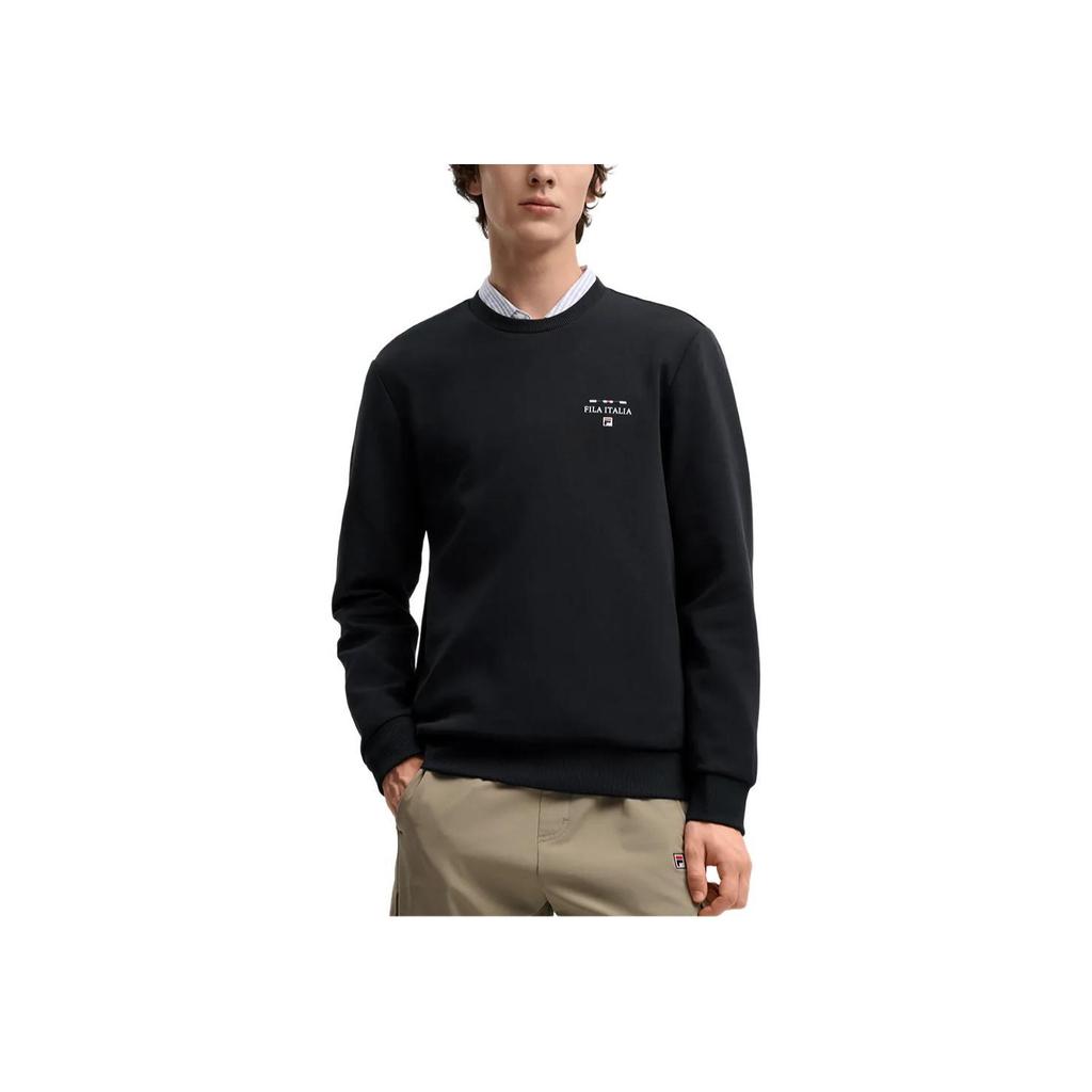 FILA Heritage Fashion Classic Simple Comfortable Casual Versatile Knitted Crew Neck Sweatshirt Men sweatshirt Legendary-Blue F11M548217FNV