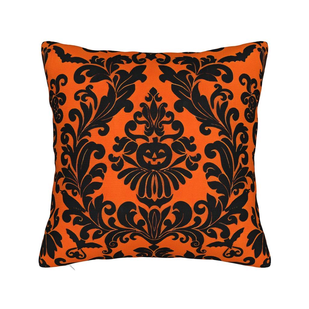 Halloween Square Pillow Cases Pumpkin Black Cats Cushion Cover Customized Decorative Throw Pillow Case Cover for Home 45x45cm
