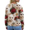 Pull de Noël pour femmes Pull de Noël mignon et amusant Automne et hiver Manches longues Pull tricoté