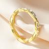 IOGOU 14k Gold Filled Moissanite Full Eternity Rings Fashion Twist Shank Stackable Finger Bands for Womem GRA Cerified Jewelry