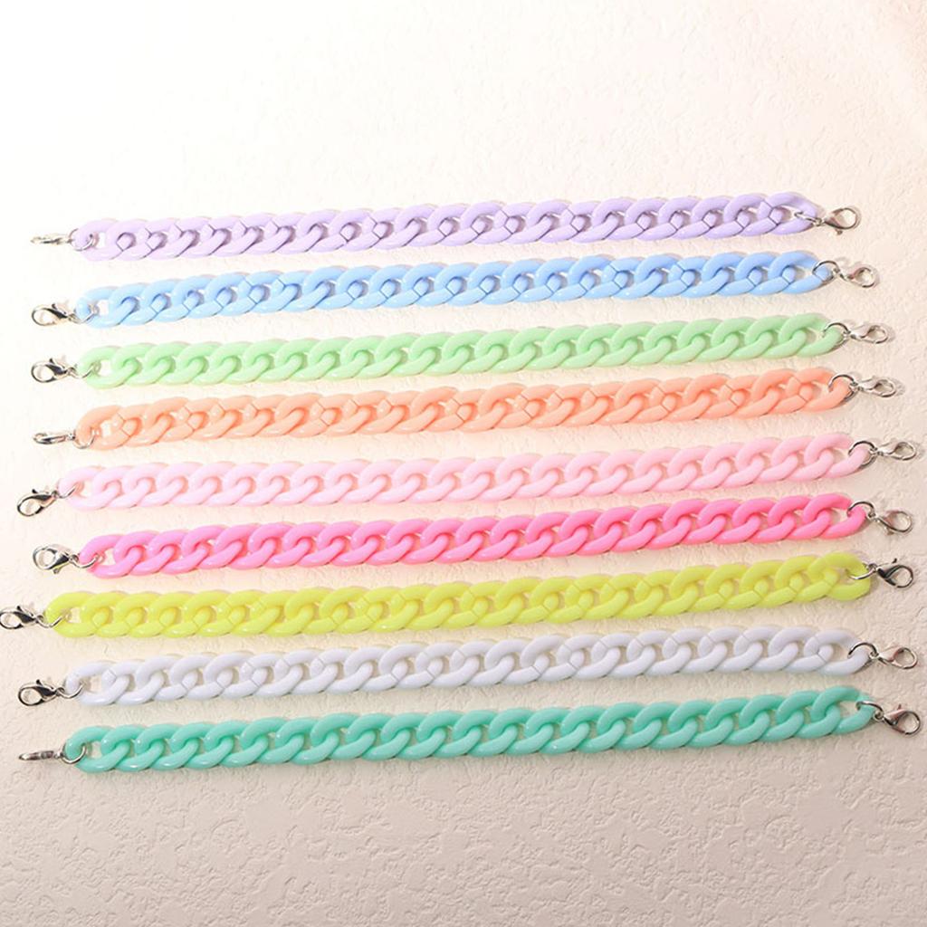 Replacement Acrylic Chain Shoulder Strap 60cm Long Handbag Chains Handle Straps for Women Shoulder Bag Purse Making