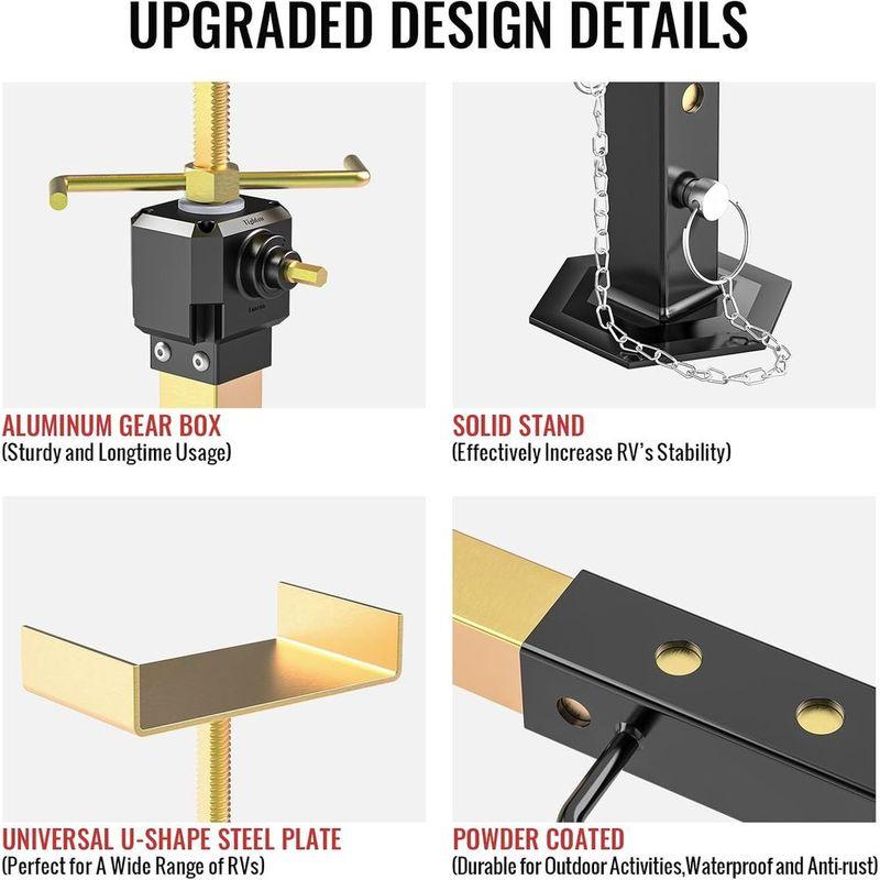 New Upgraded RV Slide Out Support Jacks 2 PCS RV Stabilizer Jacks Heavy Duty Adjustable 16 to 36 Supports Up to 5,000 LBS Electr