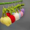 Charming Tulip Flower Knitted Wool Earrings for Women