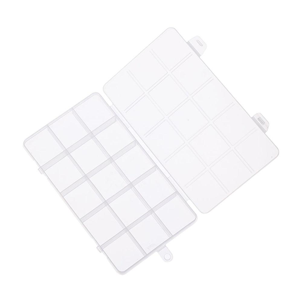 Multiple Grid Boxes Square Transparent Plastic Storage Box Container Case Sewing Accessories