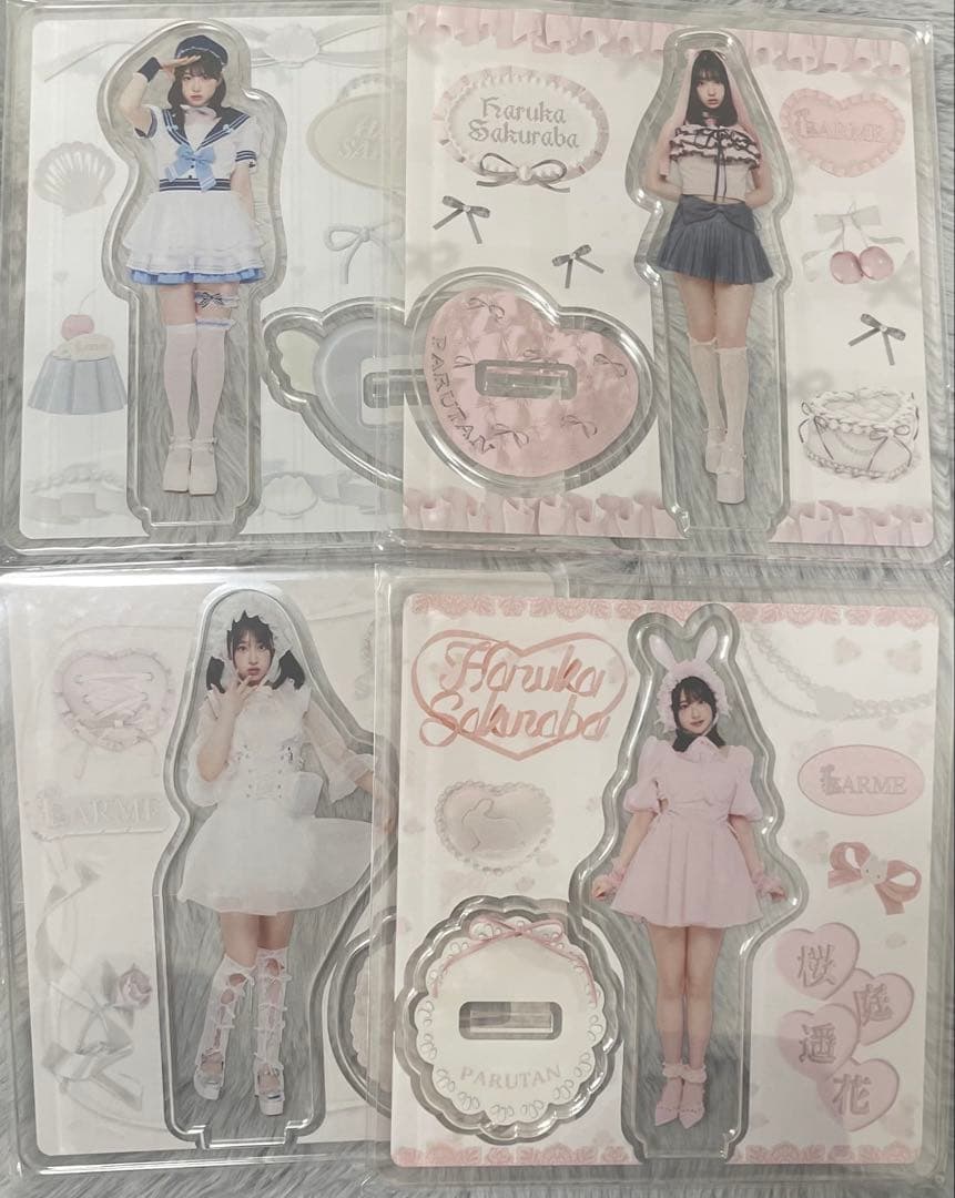 Haruka Sakuraba LARME acrylic stand complete set trading cards bonus items.