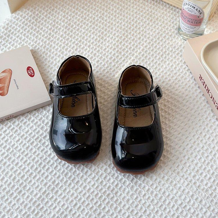 

Кожаная обувь для девочек весна и осень одинарная обувь детские туфли принцессы на мягкой подошве женское сокровище одноклассницы черные туфли-бини маленькая девочка 21 чёрный