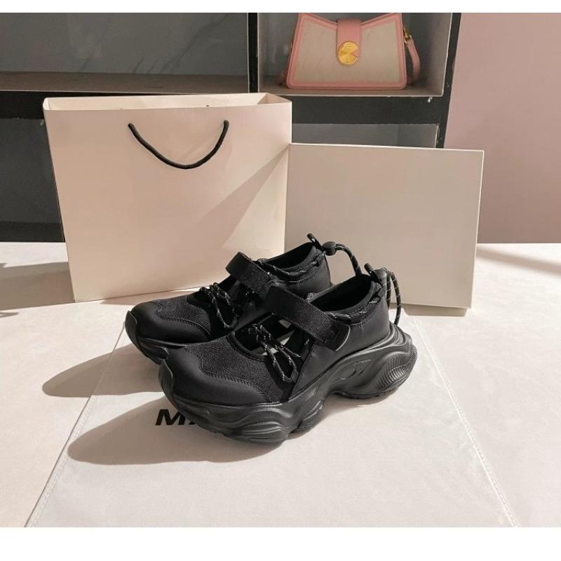 

Edition~ Sports sandals women s summer thin breathable heightening hollow shoes thick-soled casual dad shoes women 40