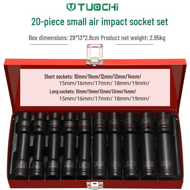 20-Piece Heavy Duty 1/2  Hex Long Electric Wrench Socket Set