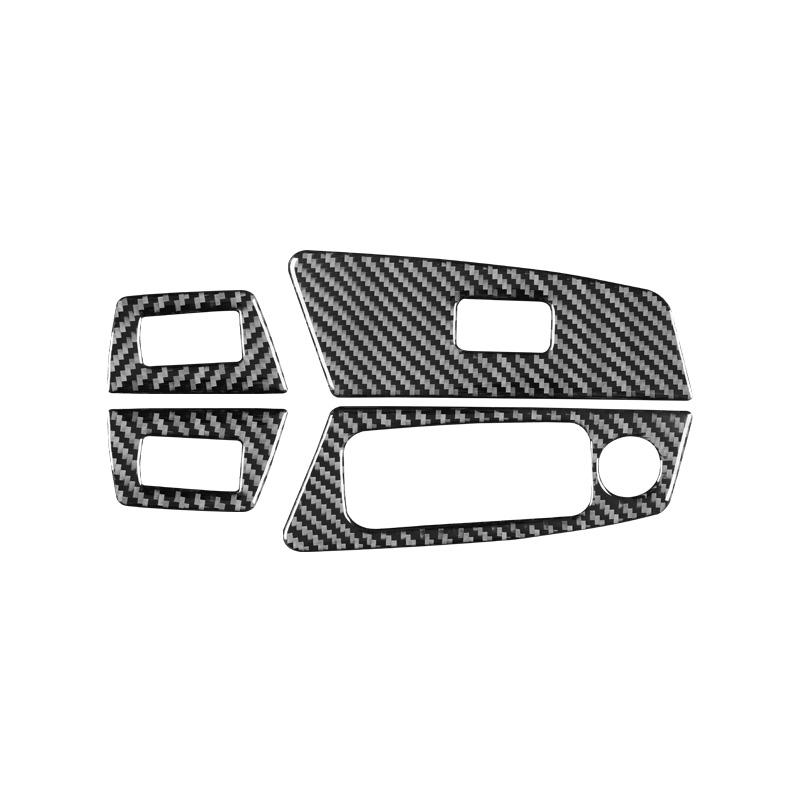 For BMW 5 Series G30 2018-2022 Accessories Carbon Fiber Interior Car Windows Lifting Button Control Panel Trim Cover Stickers