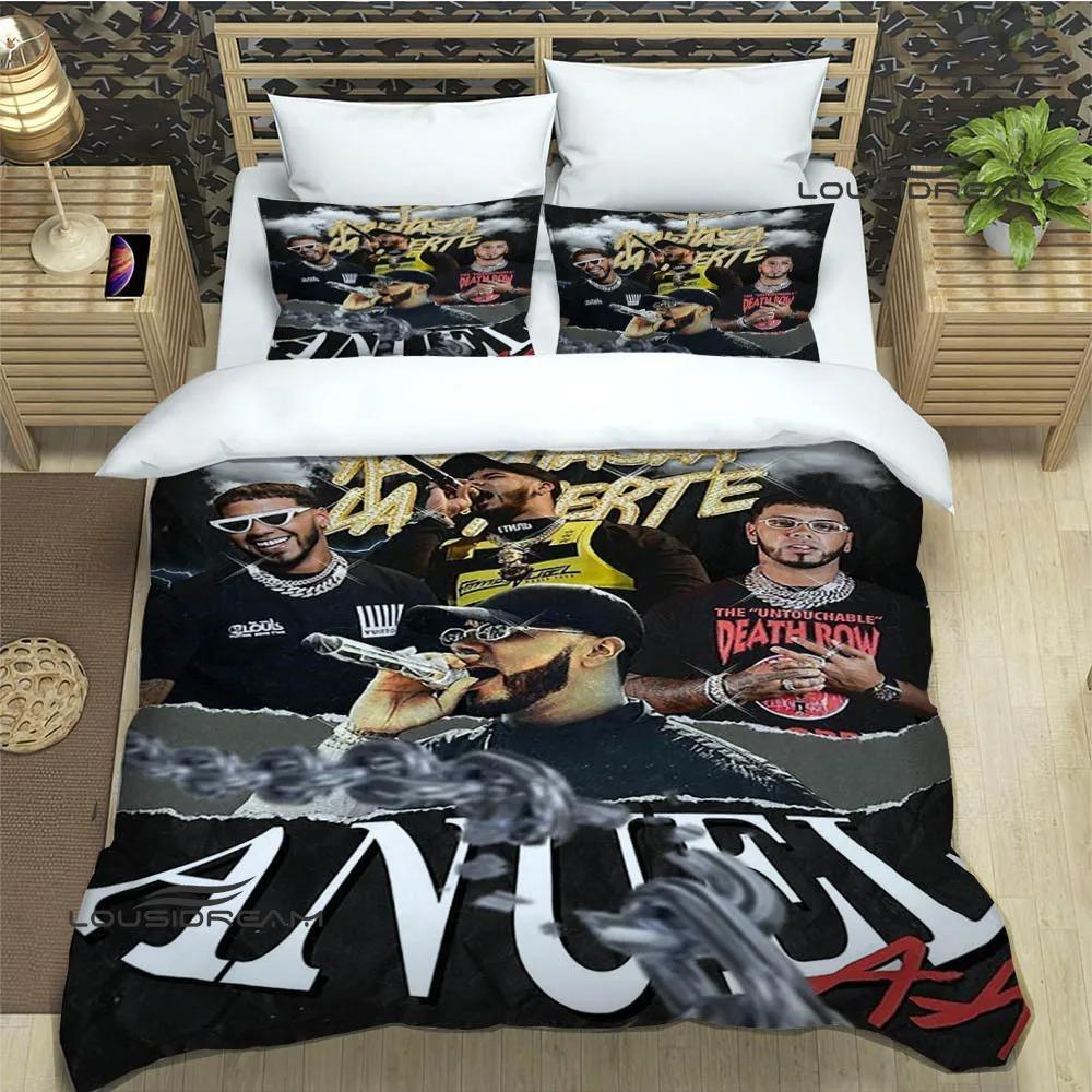 

Rapper Anuel AA printed Bedding Sets exquisite bed supplies set duvet cover bed comforter set bedding set luxury birthday gift EU single(135x200cm)