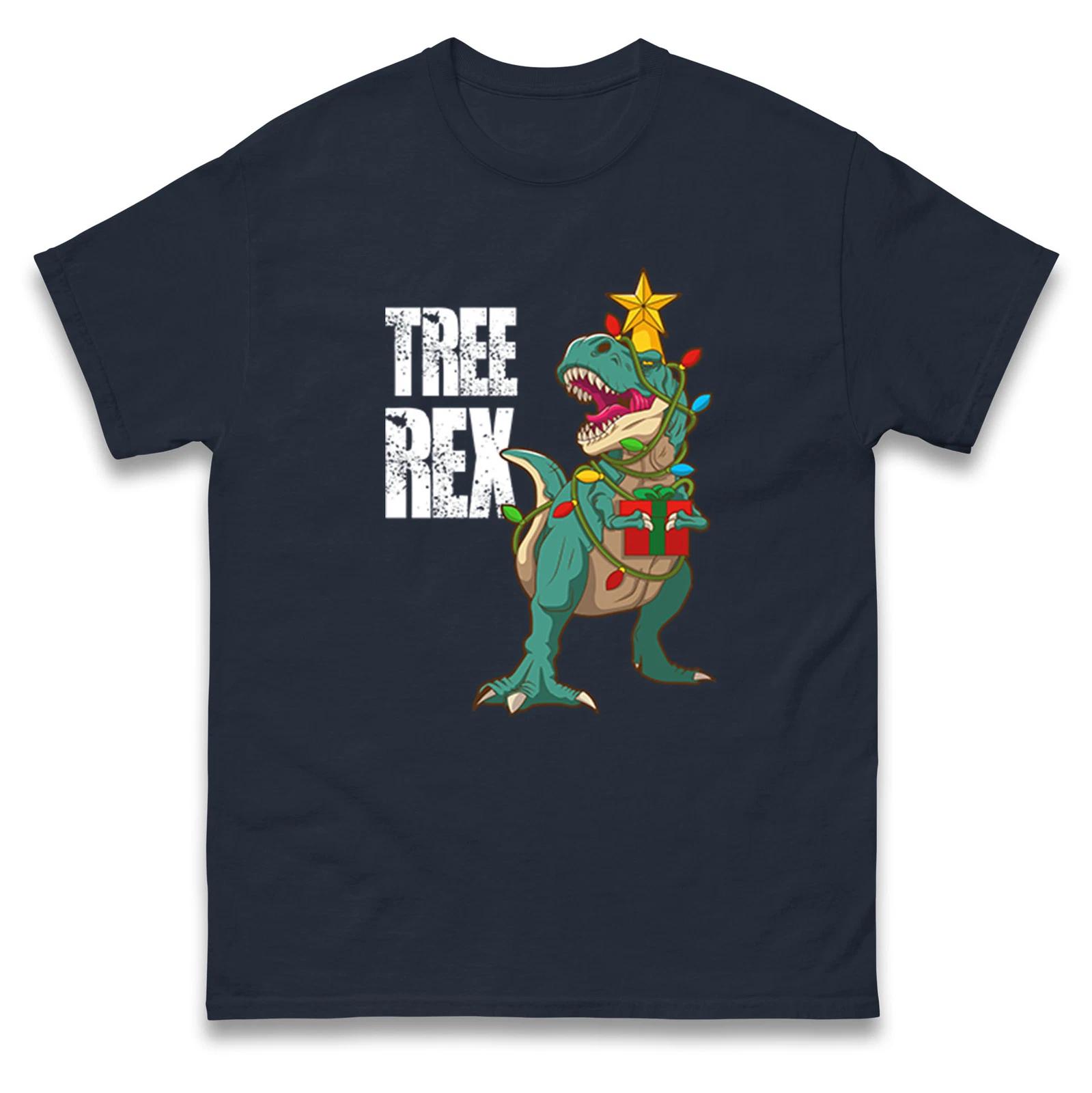 Tree Rex Dinosaur Merry Christmas T Shirt,Offensive Christmas Tee,Ugly Christmas L