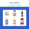 Fully Automatic Round Bottle Labeling Machine for Mineral Water, Juice, Milk, Glass, and Plastic Bottles.