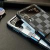Checkerboard Retro Suitable for Samsung Zflip3/4 Mobile Phone Case Folding Screen Fashionable Flip Anti-fall Protection Case