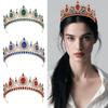 Strass Brautkrone Mehrfarbig Hochzeitskrone Haarschmuck Barock Festzugskrone Frauen