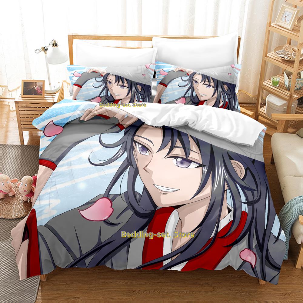 Comforter New Mo Dao Zu Shi The Grandmaster Of Demonic Cultivation Bedding Set Anime Three-Piece Set Adult Kid Bedroom Duvet Sets