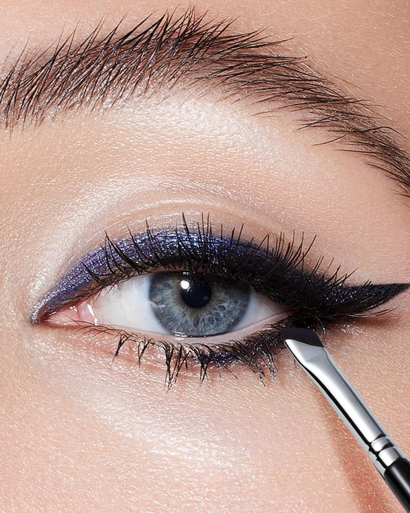 EIGSHOW Eyeliner Gel Eyeliner Makeup Precision Eyeliner for Eyebrows and Curved Bristles 2 Brush, Brush, Eyelids, Ultra-Thin (E865, Pieces)