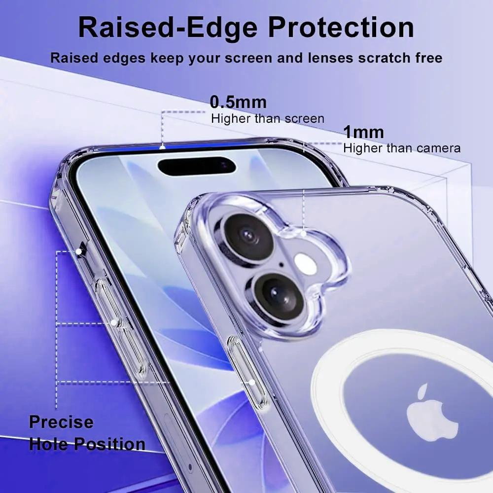 Magnetic For Magsafe Wireless Charging Case For iPhone 17 Air 17 Pro 17 Pro Max Hybrid Hard Cover Soft Shell