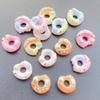 20pcs Resin 3D Colorful Donut Candy Flatback Cabochon Simulation Foods Scrapbook DIY Bow Embellishments Figurines Crafts