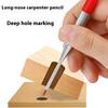 1Pc Deep Hole Metal 2.0mm Woodworking Mechanical Pencil Or 8Pcs 2.0mm 2B Replaceable Lead Marking Pencil For Woodworking
