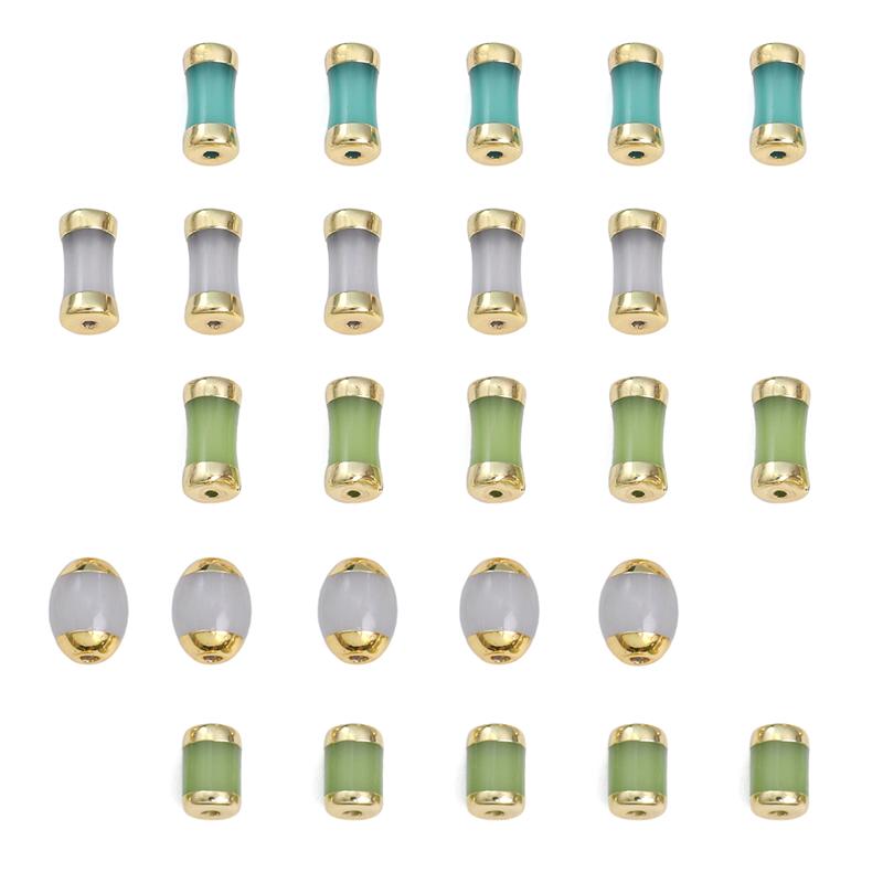 Crystal Glass Beads Bamboo Joint Loose Spacer Beads for DIY Necklace Bracelet Jewelry Making