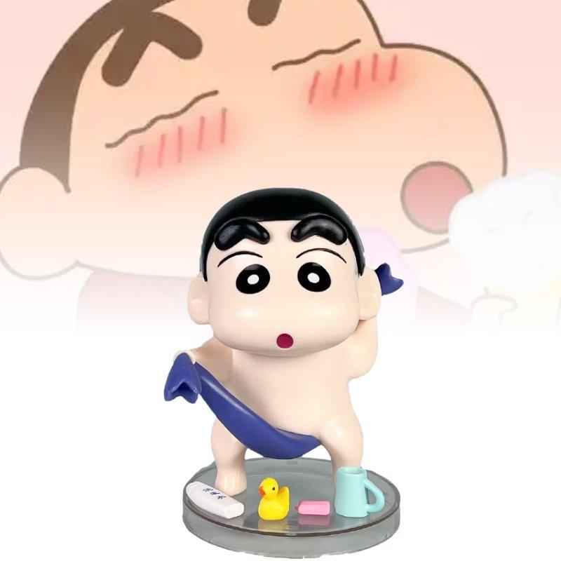 Adorable Crayon Shin-chan Pvc Figure Bathroom Theme Collectible Doll 13cm Height