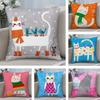 Katze Süß Kissenbezug Plüschstoff Weich Zweiseitig Bedruckt Sofa Warm Winter Zuhause Kind Geschenk Kissenbezug