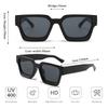 New Fashion Women Black Square Sunglasses For Women Men Retro Luxury Designer Clear Lens Sun Glasses Shades Uv400 Eyeglasses