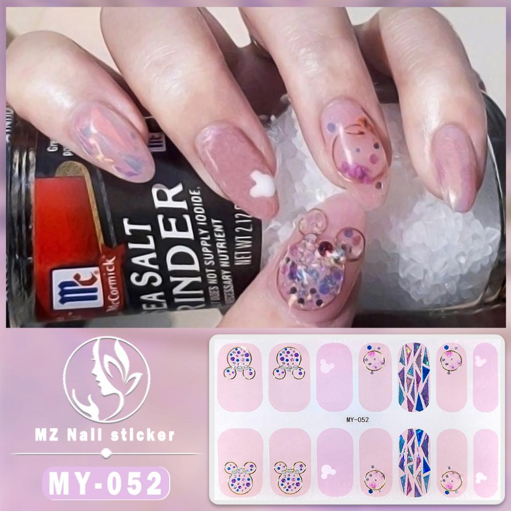 Dreidimensionaler wasserdichter No-Bake Gel-Nagellack-Film Vollsticker Imitations-Diamant-Nagelfilm-Papier Nagelfilm-Papier