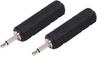 Stereo Standard Jack To Mono Mini Plug Conversion Plug 6.3mm (Female) 3.5mm (Male) (2 Pieces) PLG-N4-2P