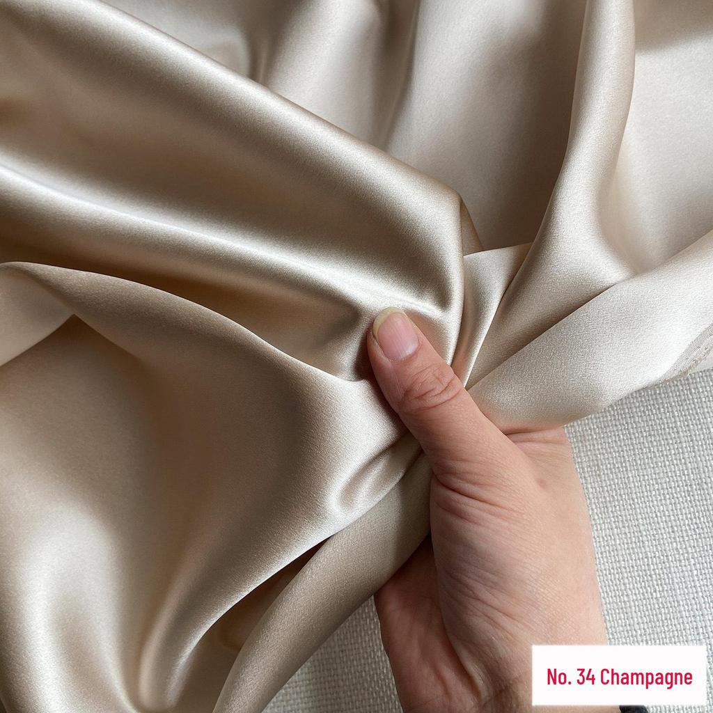 30 Momme Pure Mulberry Silk Heavy Satin Fabric for Qipao, DIY Clothing, Embroidery, and Formal Wear.