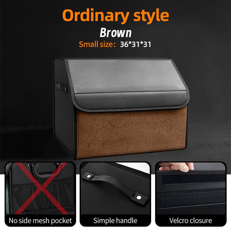 Auto Wildleder Kofferraum Organizer Große Kapazität Leder Faltbare Aufbewahrungsbox Tragbar Multifunktional Werkzeug Organizer Auto Zubehör