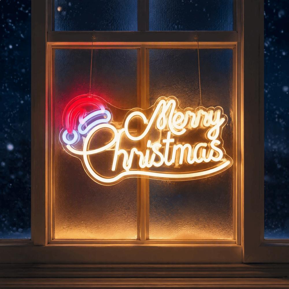 USB Plug Powered Merry Christmas Neon Sign Holiday Neon Light  Indoor Outdoor Decoration