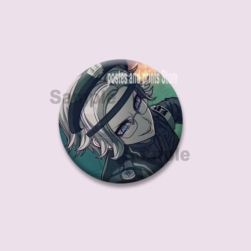 Anime Game Series The Hundred Line Last Defense Academy Badge Cartoon Round Brooch Pins on Backpack Hat Accessories Jewelry Gift