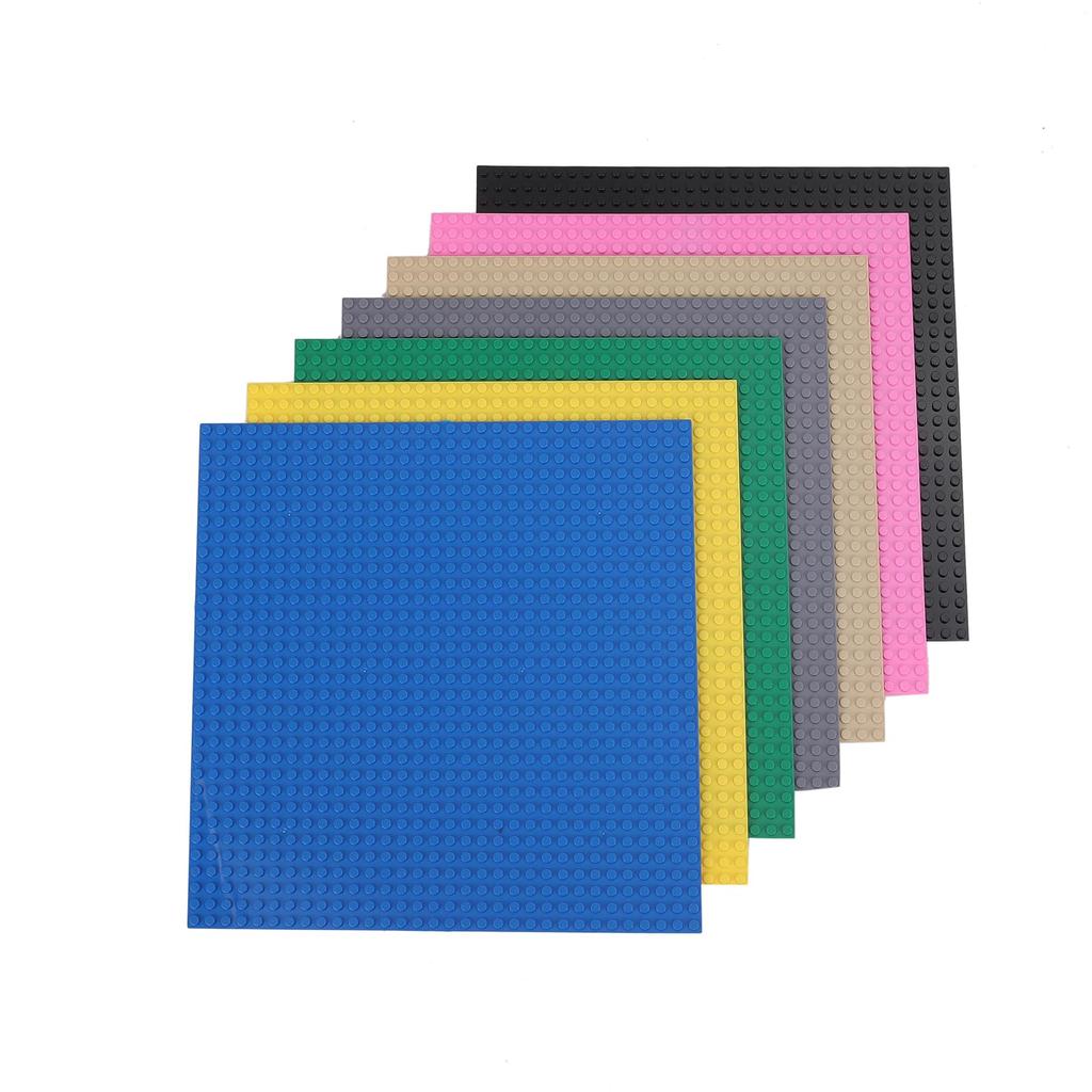 PureSeek Block Baseplates, 7-Color Set, Classic Baseplate Compatible, 32x32mm, Single-Sided Base, Solid Color, LEGO Classic