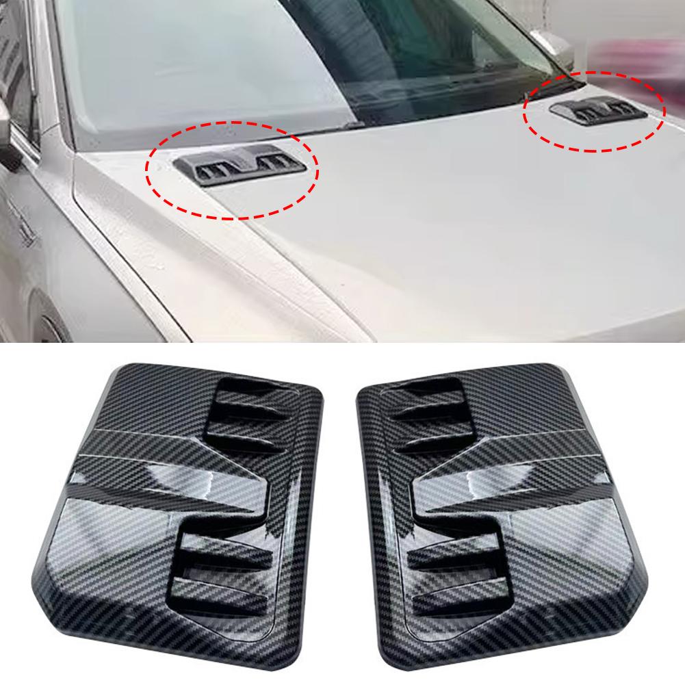 2Pcs Car Exterior Bonnet Scoop For Raptor Type Decorative Cover Accessories For 22-24