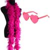 Feather Boas უგულო მზის სათვალეებით - 2M/6.6ft Feather Boa ქალებისთვის - იდეალურია ცეკვისთვის, ქორწილისთვის, წვეულებისთვის, კოსფლეისთვის