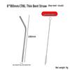 Hongjunda 316 Stainless Steel Reusable Bent Straw Set
