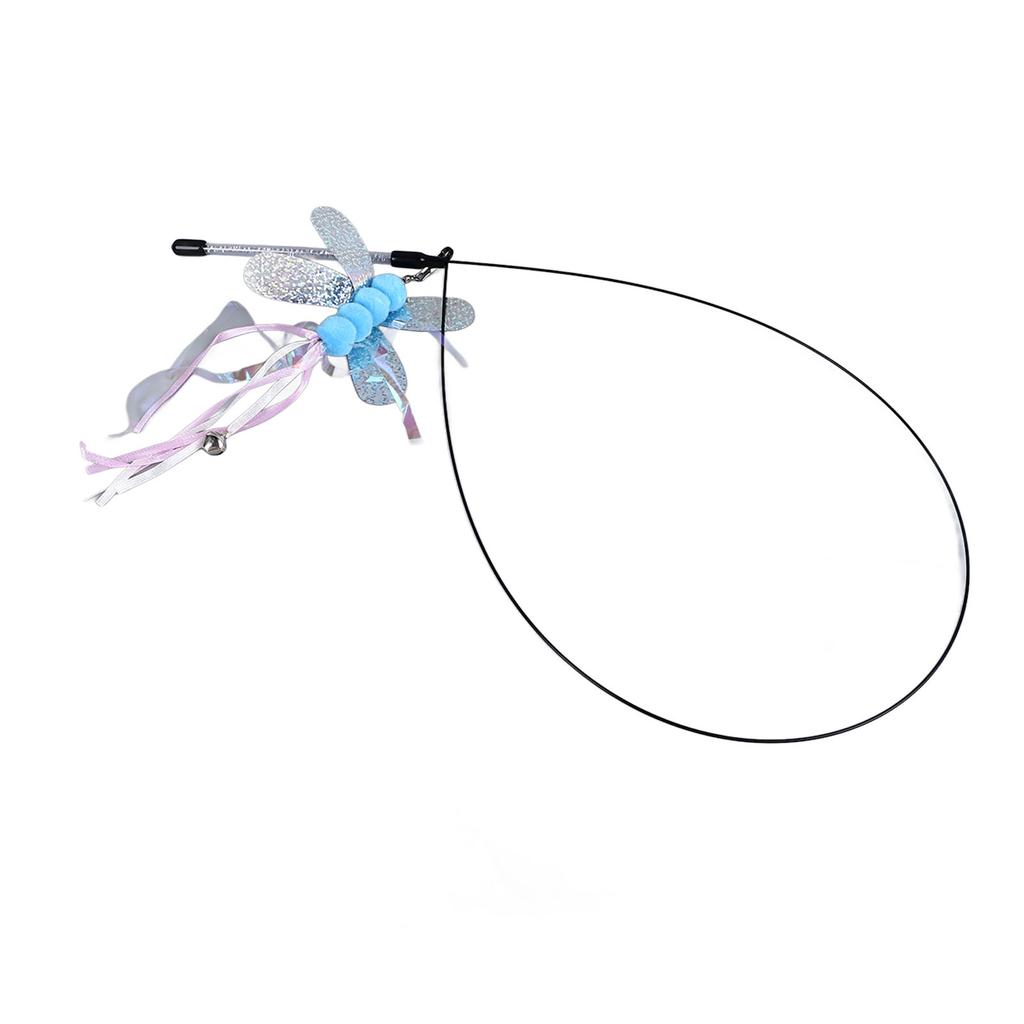 Katzen-Spielangel Flexible Drahtgriff Interaktive Katzen-Spielangeln mit Lebendiger Beute für Katze Kätzchen