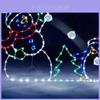 Christmas Snowman Metal Garden Decor With Lights For Holiday Festivities