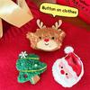 Christmas Plush Doll Brooch Christmas Tree Santa Claus Snowman Socks Pin Bag Coat Sweater Scarf Badge Pins Accessorie