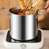 Stainless Steel Cookware With Frying Steaming Function Heat Resistant Lid Perfect For Vegetables Tempura Making
