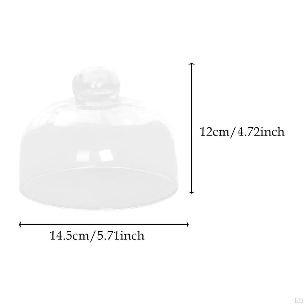 Cake Display Stand with Glass Cover, Food Protection Dome for Events