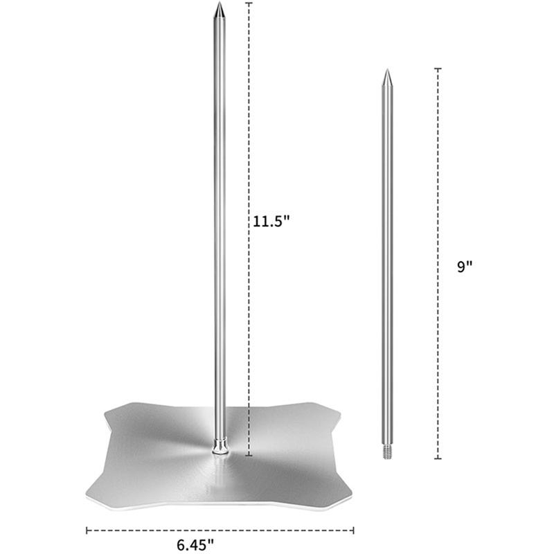 Stainless Steel Vertical Meat Spit BBQ Skewer Stand For Enjoyable Indoor And Outdoor Grilling Experiences