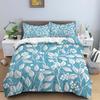Flower Leaves Duvet Cover Set Fashion Pattern Print Polyester Comforter Covers with Pillow Case King Queen Twin Size Bedding Set