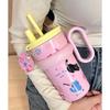 Doodle Insulated Water Bottle With Straw And Thickened Body For Daily Hydration